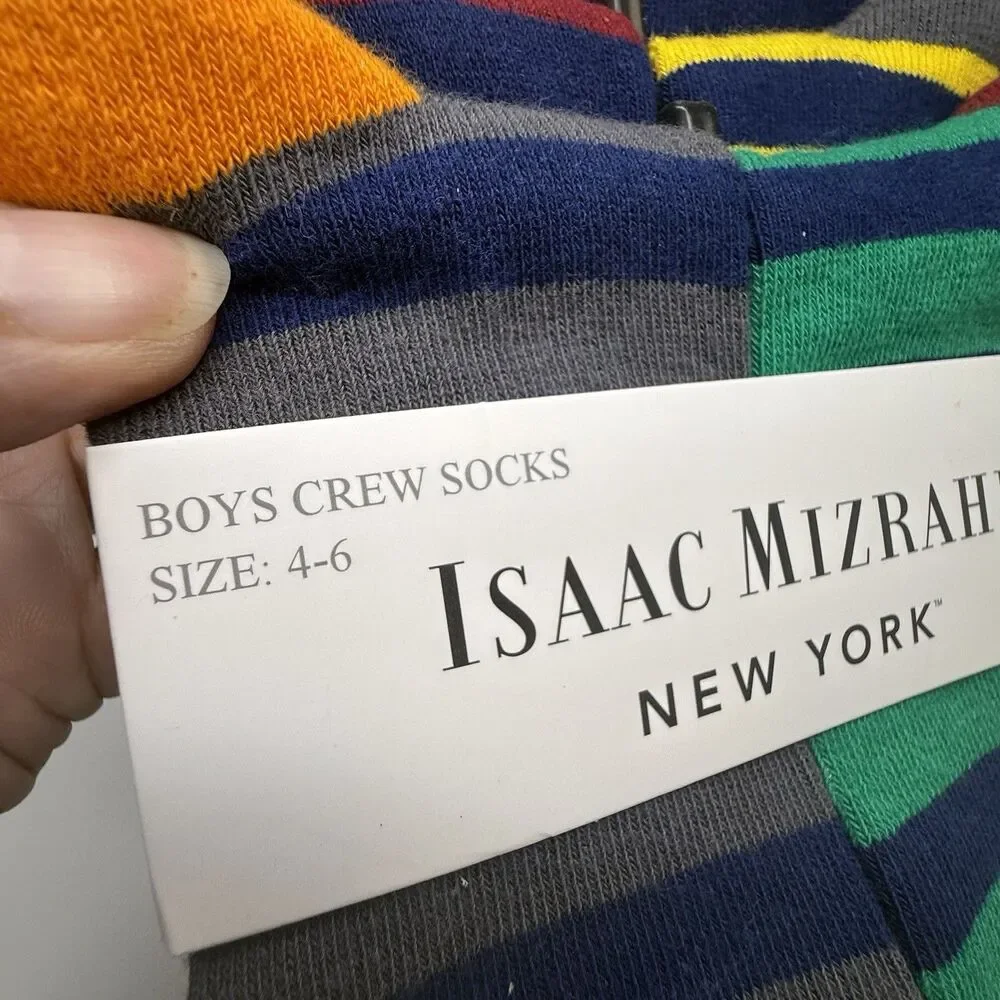 Isaac Mizrahi New York 5 Pack Boys Crew Socks Sz 4-6 Bundle Lot Of 4 Packs New